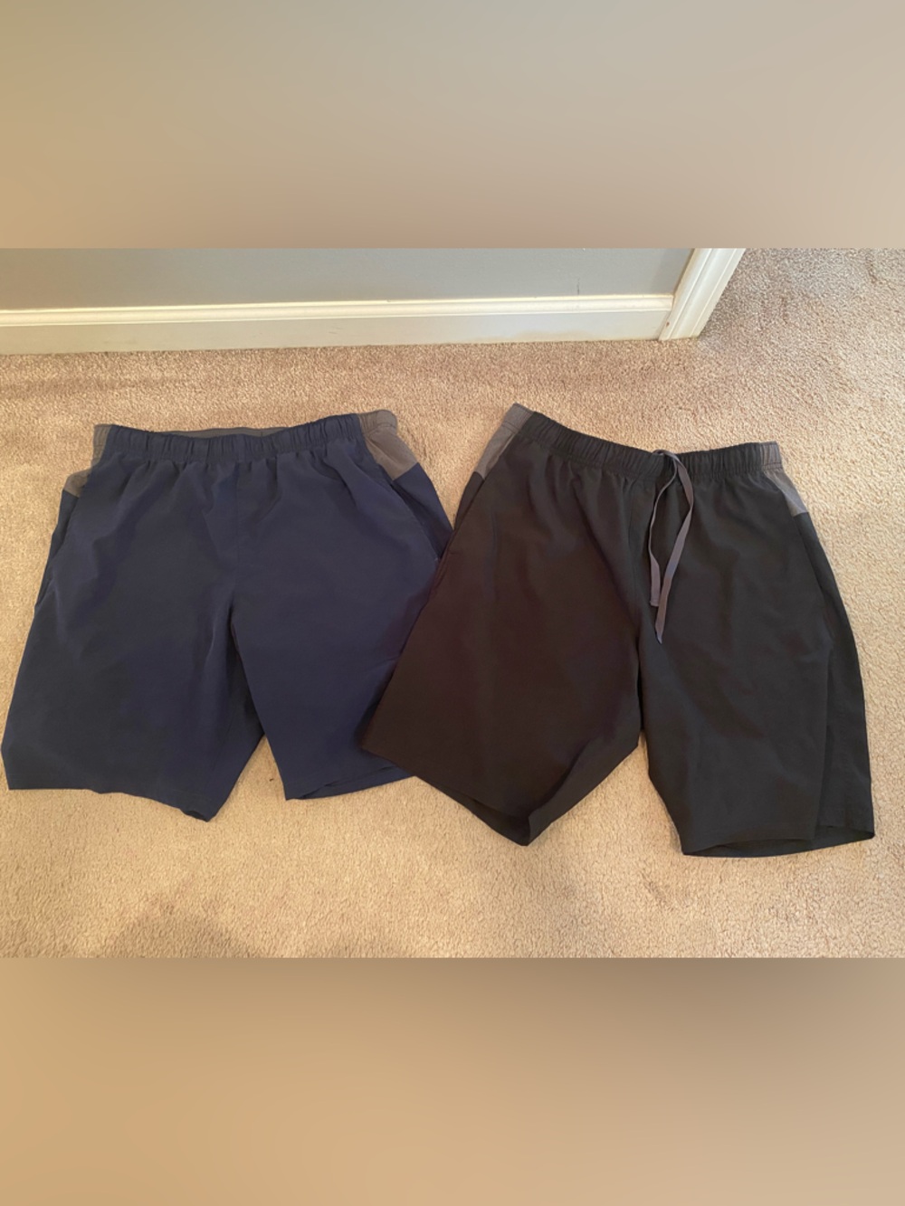 Jockey Mens Athletic Shorts - Navy & Black